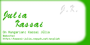 julia kassai business card